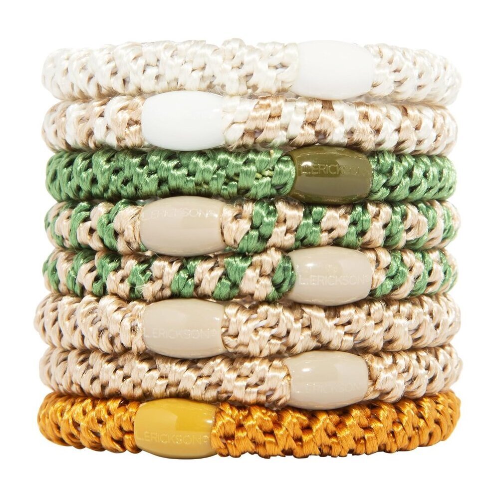 Blonde Hair Ties for Thick Hair 8 Pack Minimal Neutrals Strong Hold